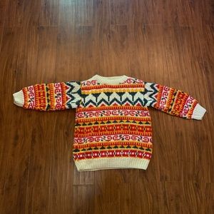 Vintage Hand-Knit Wool Sweater